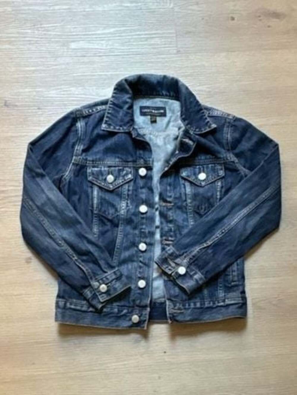 Classic Dark Wash Lucky Brand Women's Denim Trucker Jacket